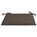 vidaXL Chaises à manger lot de 8 avec coussins taupe Bois teck solide