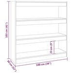 vidaXL Bibliothèque/Séparateur de pièce sonoma gris 100x30x103 cm
