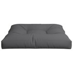 vidaXL Coussin de palette anthracite 70x70x12 cm tissu