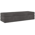 vidaXL Canapé-lit pliable 200 x 67 x 45 cm Gris foncé