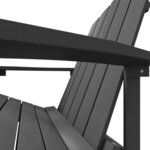 vidaXL Chaise de jardin Adirondack avec repose-pied PEHD anthracite