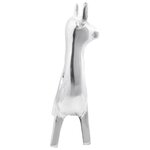 vidaXL Sculpture de taureau Argent 22 x 9.5 x 34 cm Aluminium