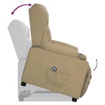 vidaXL Fauteuil Cappuccino Similicuir