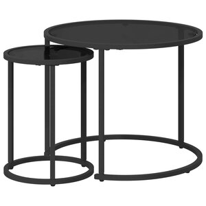 vidaXL Ensemble de tables basses 2 Pièces 55 x 55 x 45 cm acier