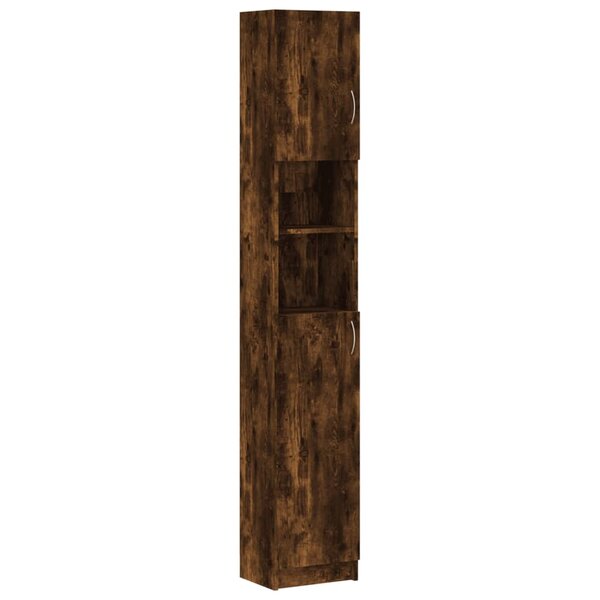 vidaXL Armoire de bain Chêne fumé 32x25 5x190 cm Bois d'ingénierie