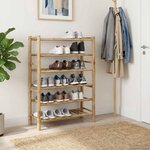 vidaXL Rack à chaussures 68 x 28 x 96 cm Bambou Naturel