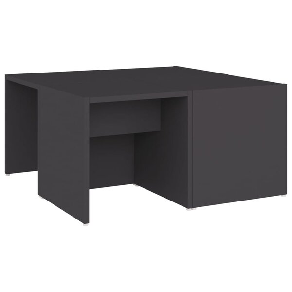 vidaXL Tables basses 4 Pièces gris 33x33x33 cm bois d'ingénierie