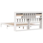 vidaXL Lit bibliothèque sans matelas blanc 180x200 cm bois pin massif