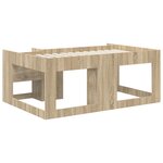 vidaXL Cadre de lit pour enfants avec rangement Chêne Sonoma