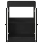 vidaXL Armoire sous évier de salle de bain Noir 78 5 x 37 5 x 81 cm