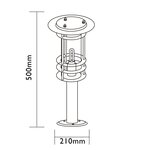 Luxform lampe de jardin phoenix argenté 230 v lux1707s