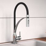 EISL Mitigeur de cuisine avec bec Soft-Touch CARNEO noir chromé