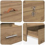 vidaXL Cadre de lit avec rangement Chêne artisanal 160 x 200 cm