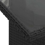 vidaXL Ensemble de canapé de jardin 6 Pièces Noir Poly Rattan