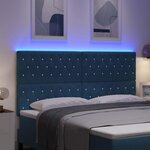 vidaXL Tête de lit LED avec tête de lit Bleu foncé 180 cm Polyester