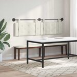 vidaXL Tête de lit suspendue Avec lumière LED Crème Velours