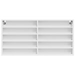 vidaXL Armoire à vitrine blanc 100x8 5x50 cm bois d'ingénierie