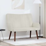 vidaXL Sofa 2 places Crème 115 x 61 x 87 cm Velours
