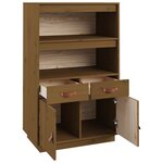 vidaXL Buffet haut Marron miel 67x40x108 5 cm Bois massif de pin