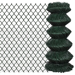vidaXL Clôture à mailles losangées Acier 0 8x15 m Vert