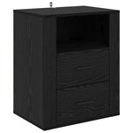 vidaXL Cabinet de chevet Chêne noir 50 x 36 x 60 cm Bois d'ingénierie