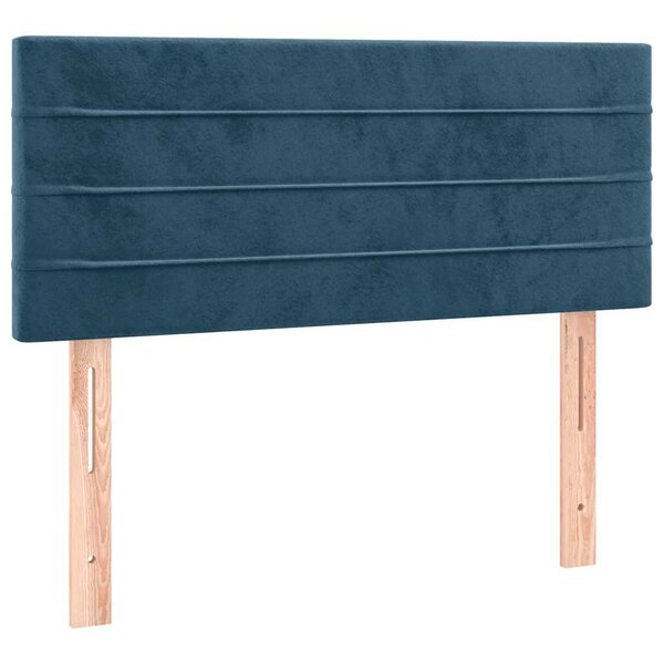 vidaXL Tête de lit Bleu foncé 100x5x78/88 cm Velours