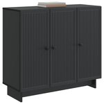 vidaXL Buffet Noir 89 x 34 5 x 80 cm Bois d'ingénierie