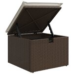 vidaXL Set de canapé de jardin 8 pièces avec coussins Marron Poly Rattan