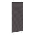 vidaXL Store plissé noir 90x200 cm largeur du tissu 89 4 cm polyester