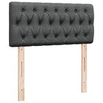 vidaXL Sommier à lattes de lit avec matelas Gris foncé 90x200 cm Tissu