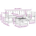 vidaXL Ensemble de canapés d'extérieur 5 Pièces Blanc et gris clair