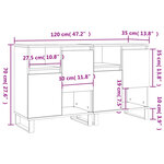 vidaXL Buffets 2 Pièces chêne marron bois d'ingénierie