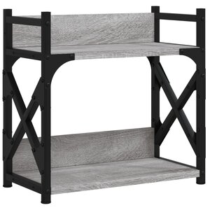 vidaXL Support d'imprimante à 2 niveaux Sonoma gris 40x20x40 cm