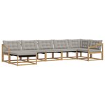vidaXL Ensemble de canapés d'extérieur 7 Pièces Blanc et gris clair