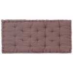vidaXL Coussins de plancher de palette lot de 2 Coton Taupe