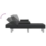 vidaXL Canapé-lit en forme de L noir 255x140x70 cm similicuir
