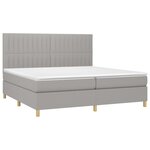 vidaXL Sommier à lattes de lit matelas et LED Gris clair 200x200 cm