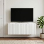 vidaXL Meuble TV mural Blanc 78 5 x 31 x 30 cm Bois d'ingénierie