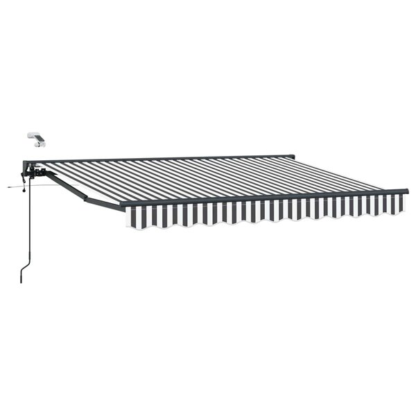 vidaXL Auvent rétractable électrique Anthracite et blanc 3 5 x 2 m