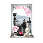 Sticker mural zen trompe lil