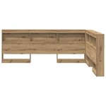 vidaXL Tête de lit de rangement chêne artisanal 140 cm Melamine