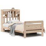 vidaXL Lit bibliothèque sans matelas 90x190 cm bois de pin massif