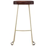 vidaXL Tabourets de bar Gavin lot de 2 bois de manguier massif