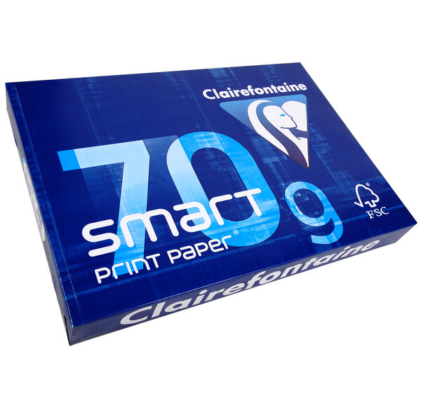 Ramette 500 Feuilles Smart 70g A3 420x297 mm Certifié FSC Blanc CLAIREFONTAINE
