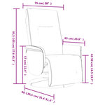 vidaXL Fauteuil inclinable avec repose-pieds gris similicuir