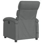 vidaXL Fauteuil inclinable de massage gris foncé tissu