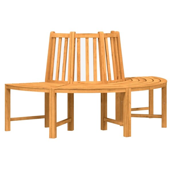 vidaXL Banc circulaire demi-rond Ø160 cm bois massif de teck