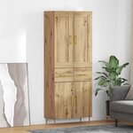 vidaXL Haut Armoire avec tiroir Chêne artisanal 69 5 x 34 x 180 cm