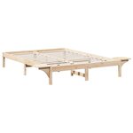 vidaXL Cadre de lit Naturel 160 x 200 cm Pin massif