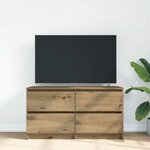vidaXL Meuble TV chêne artisanal 100x35x54 cm bois d'ingénierie
